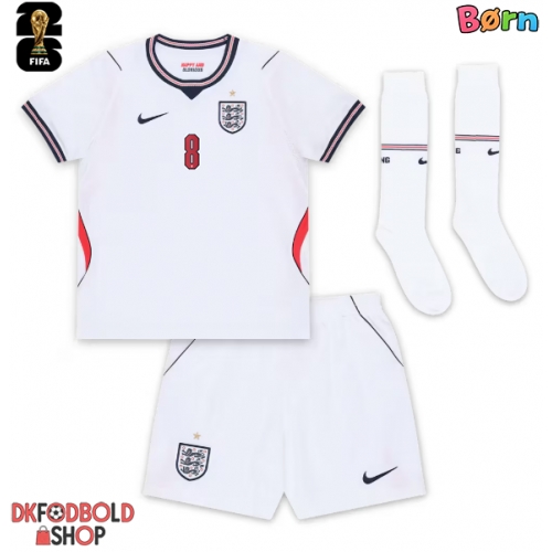 England Elliot Anderson #8 Hjemmebanesæt Børn VM 2026 Kort ærmer (+ korte bukser)
